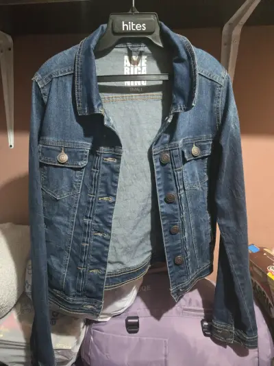Chaqueta de mezclilla azul para mujer talla S - miniatura 1