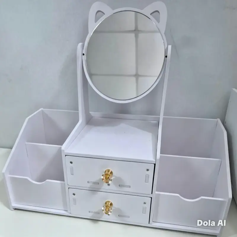 Organizador de Maquillaje con Espejo y Cajones - 1