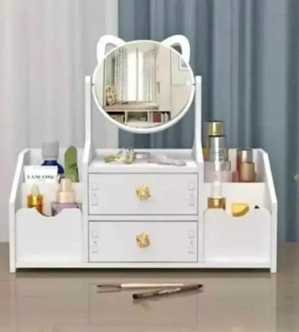Organizador de Maquillaje con Espejo y Cajones - 3