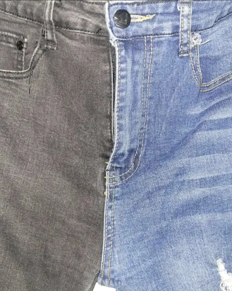 Jeans bicolor desgastados Menina - 4