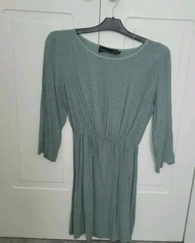 Vestido verde estampado Liola manga larga - miniatura 1