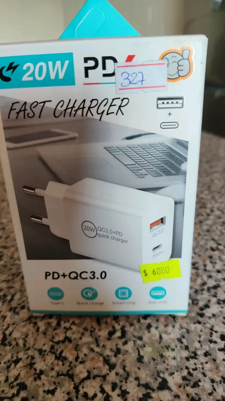 Cargador rápido 20W PD+QC3.0 blanco - 1