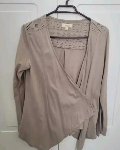 Cardigan beige de mujer Regatta con encaje - miniatura 2