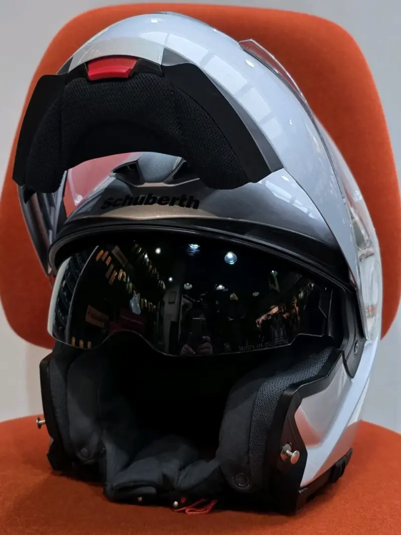 Casco de moto Schuberth C3Pro plateado - 3