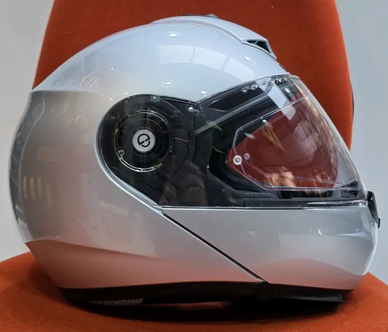 Casco de moto Schuberth C3Pro plateado - 4