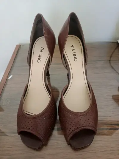 Zapatos de tacón alto Via Uno marrones - miniatura 3
