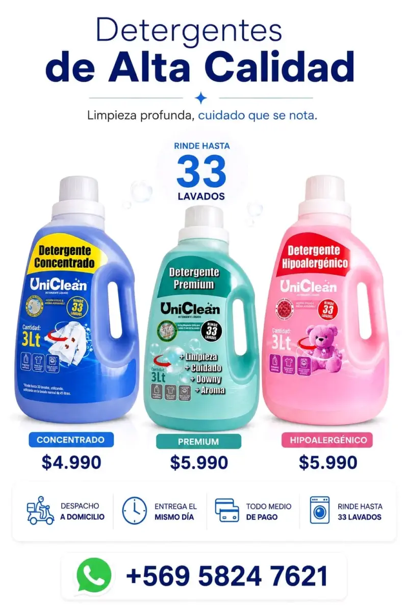 Detergente Líquido Concentrado UniClean 3L - 4