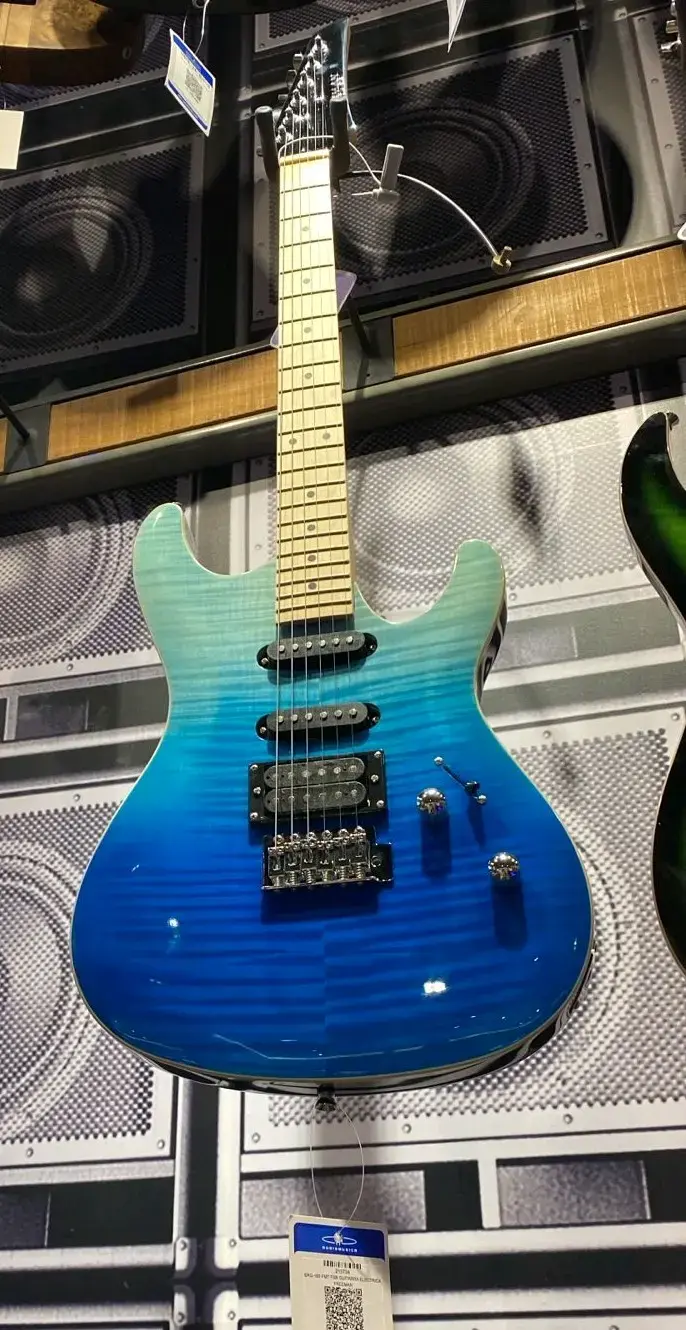 Guitarra eléctrica Freeman azul degradado - 1