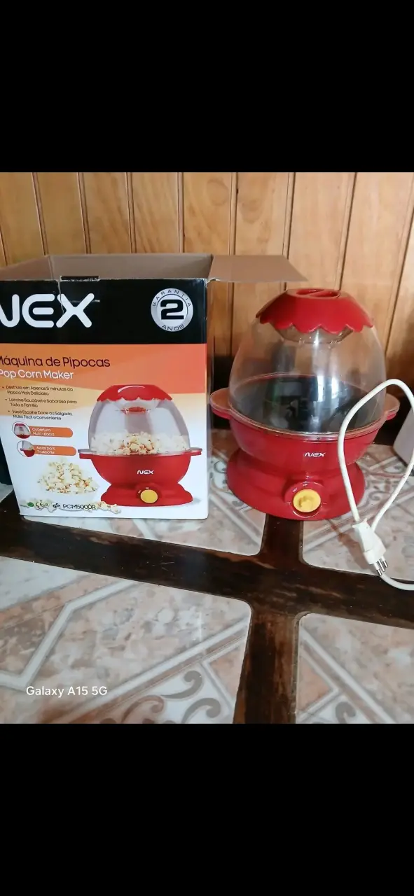 Máquina de palomitas NEX roja