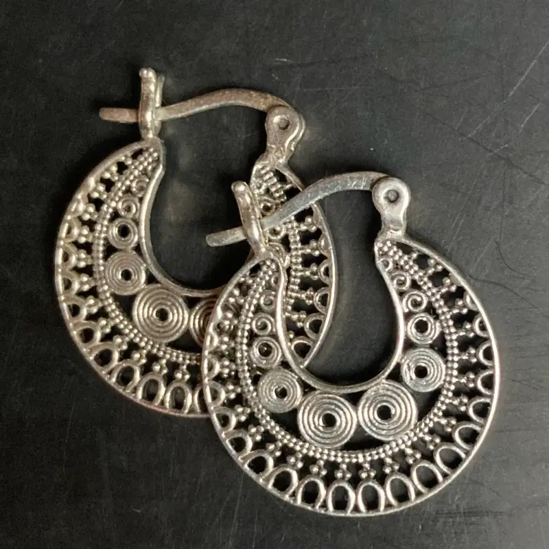 Aros de plata estilo bohemio
