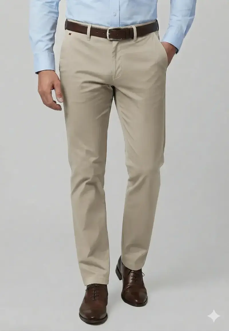 Pantalones de vestir beige para hombre