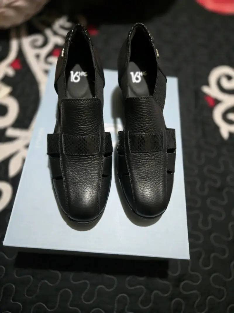 Zapatos de cuero negro talla 36 para mujer