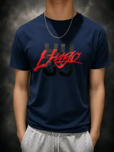 Polera Hugo Boss azul marino para hombre - miniatura 1
