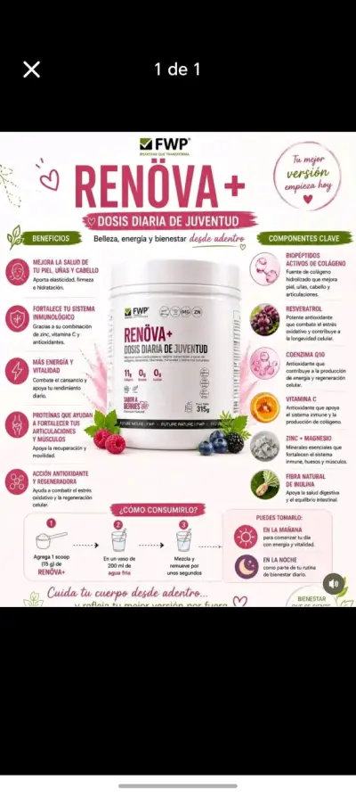 Suplemento Renova+ Dosis Diaria de Juventud - miniatura 6