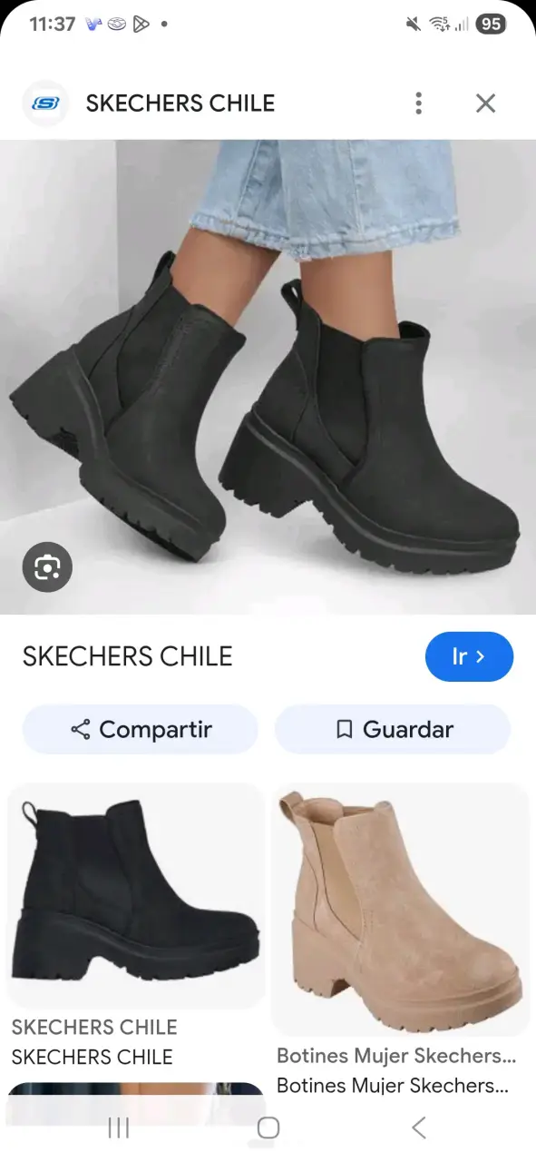 Botines negros mujer Skechers Bobs - 2