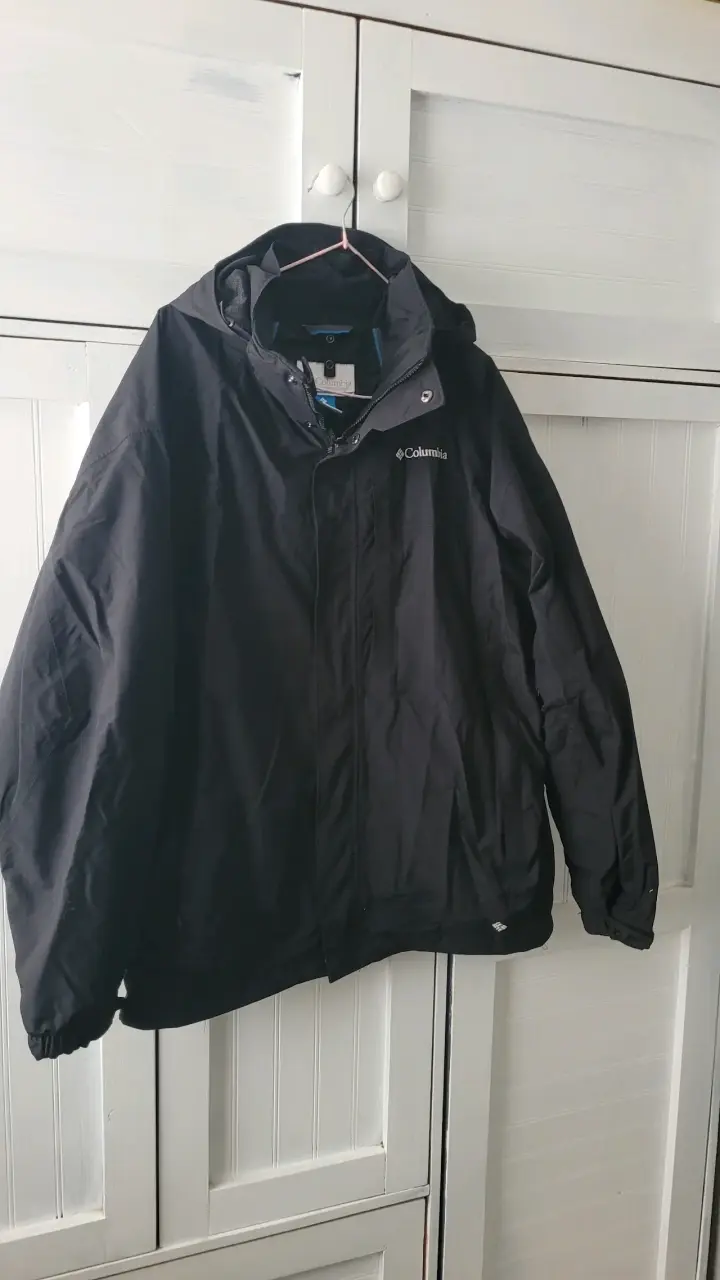 Chaqueta Negra Columbia Impermeable para Mujer - 3