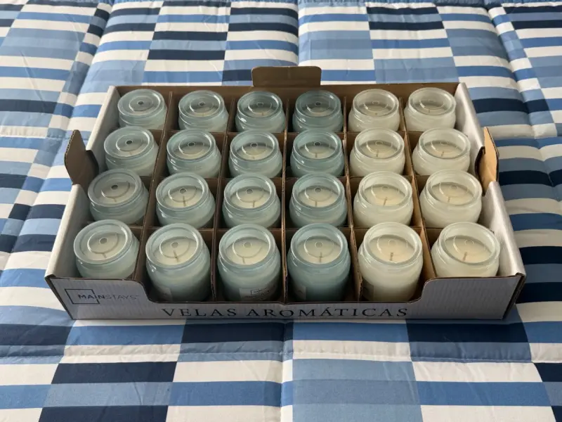 Caja 24 mix velas Aromaticas en Frascos - 4