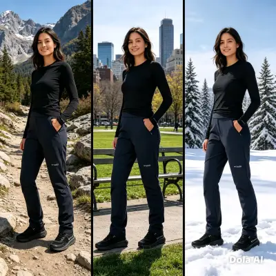 Pantalones outdoor Columbia negros para mujer - miniatura 1