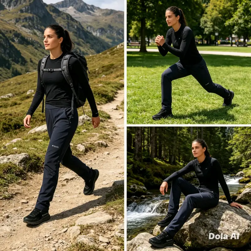Pantalones outdoor Columbia negros para mujer - 2