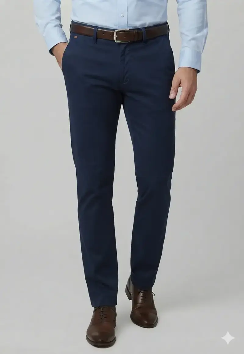 Pantalones de vestir azul marino para hombre