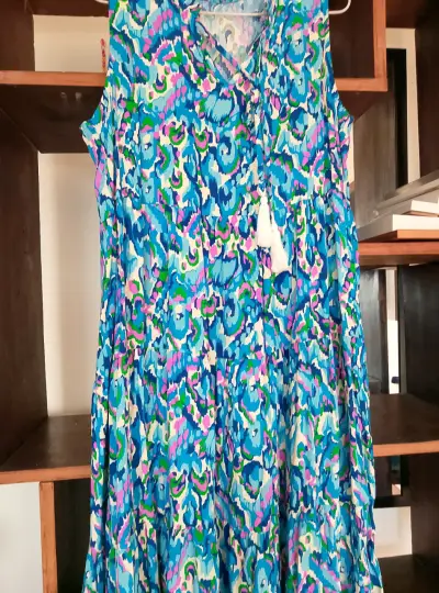 Vestido largo estampado floral multicolor - miniatura 3