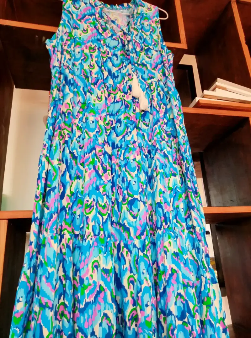 Vestido largo estampado floral multicolor - 5