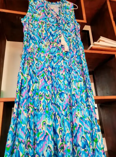 Vestido largo estampado floral multicolor - miniatura 5