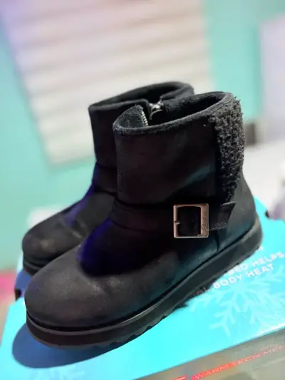 Botines de invierno negros Skechers para mujer - miniatura 3