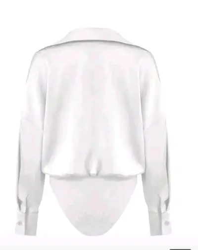 Body blusa blanca de manga larga - miniatura 3