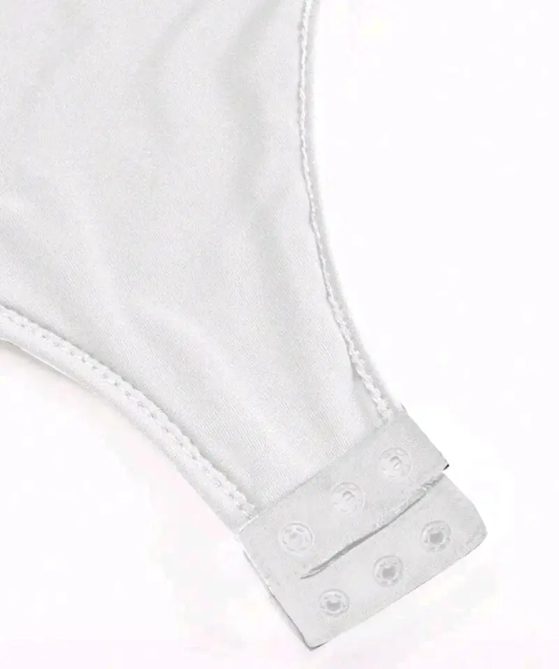Body blusa blanca de manga larga - 4