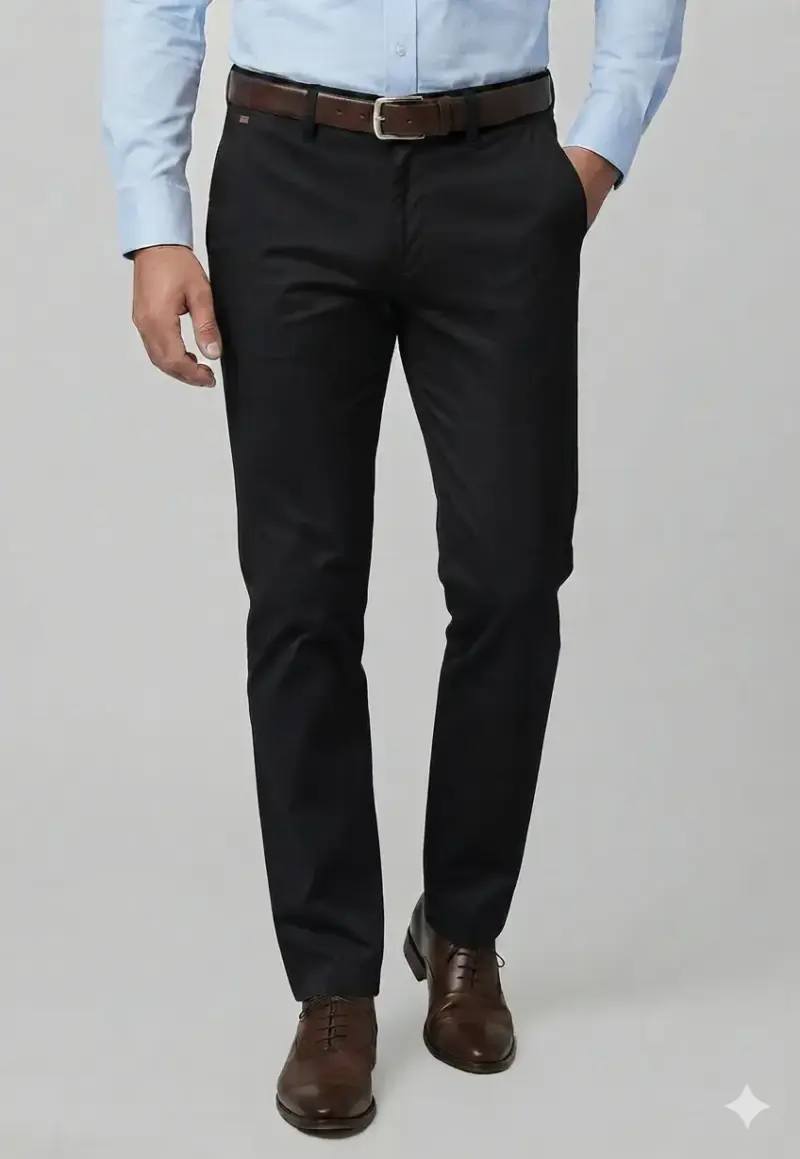 Pantalones de vestir negros para hombre