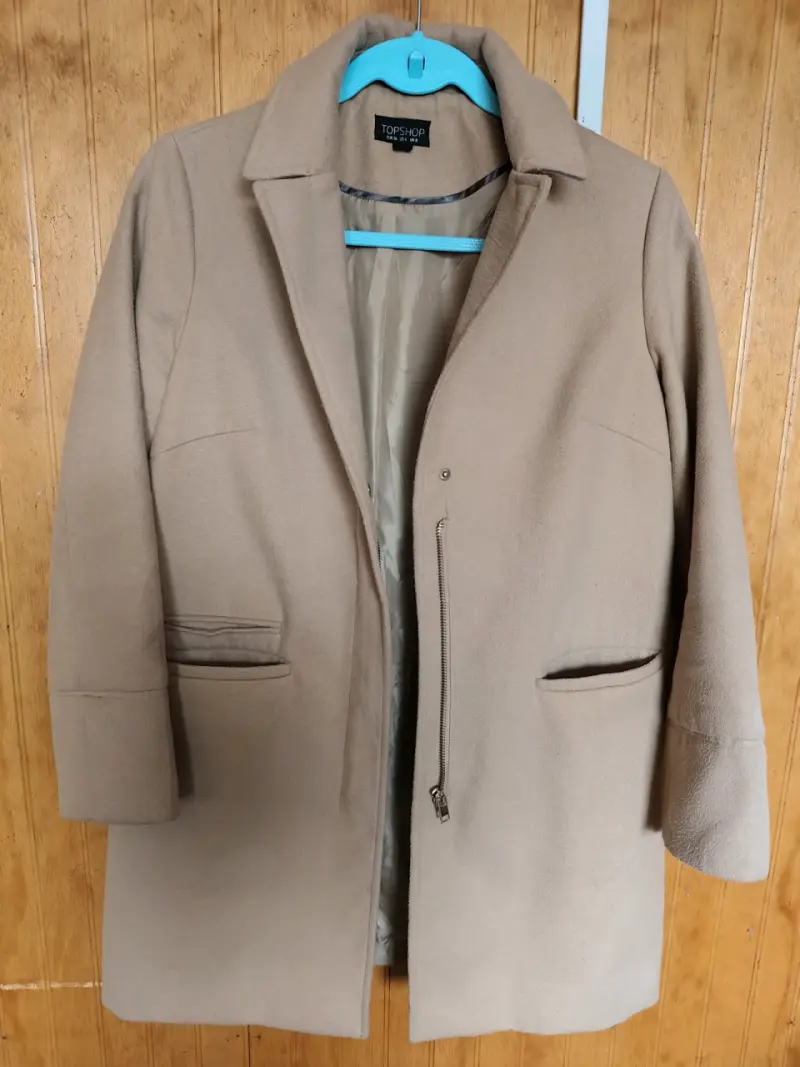 Abrigo de mujer beige Topshop