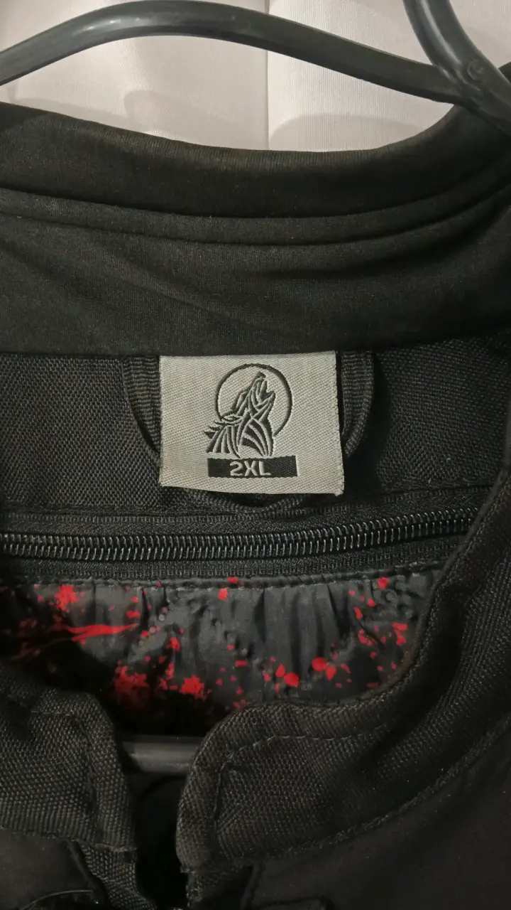 Chaqueta de moto Old Wolf negra y blanca - 3