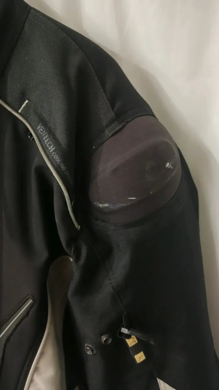 Chaqueta de moto Old Wolf negra y blanca - 5