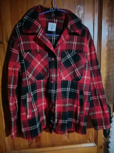 Chaqueta de franela a cuadros roja Issimo x Corona - miniatura 2