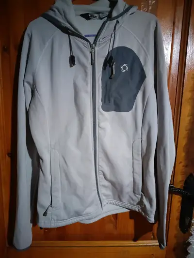 Chaqueta de polar gris con capucha para mujer Dole - miniatura 1