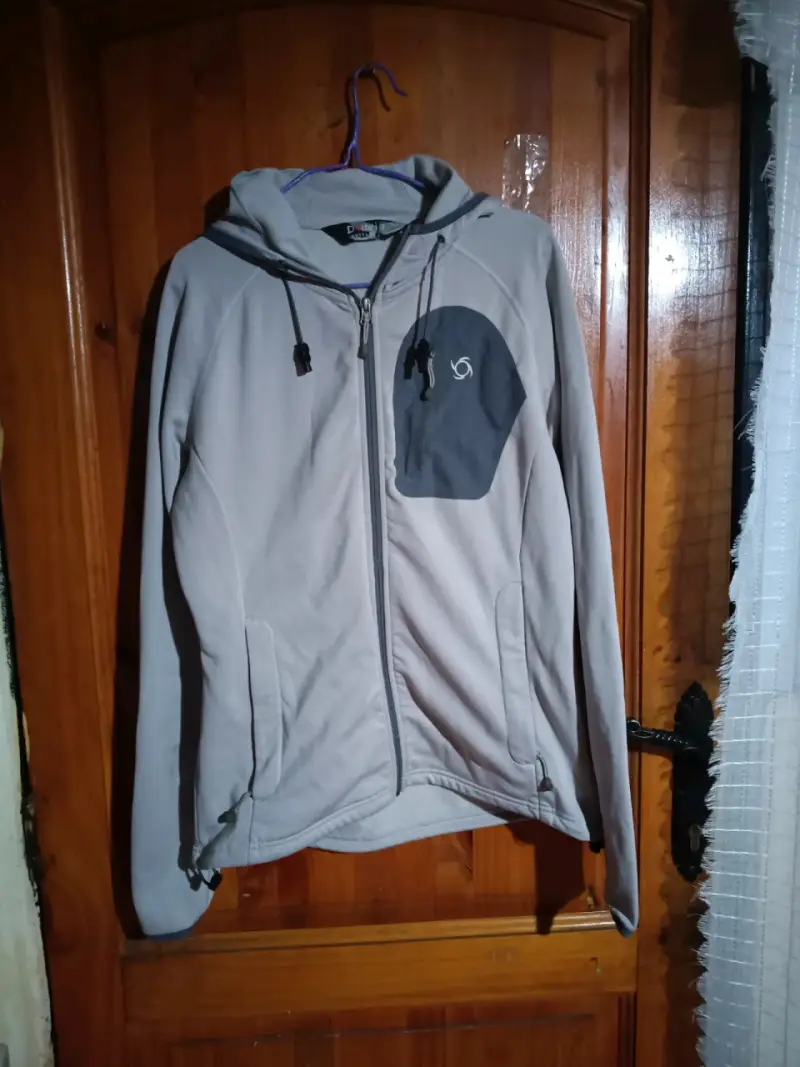 Chaqueta de polar gris con capucha para mujer Dole - 4