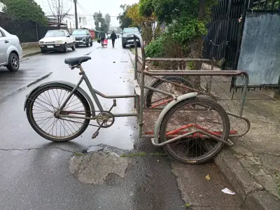 Bicicleta triciclo de carga vintage - miniatura 3
