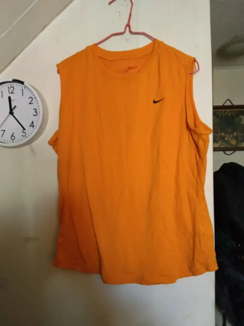 Polera sin mangas Nike naranja para hombre - 2