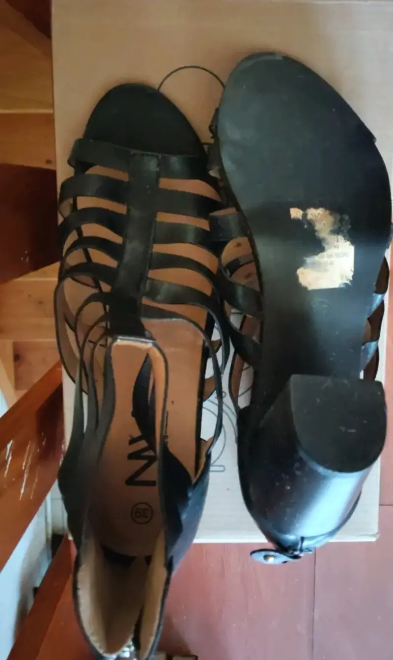 Sandalias Gladiador de tacón alto negras - 3