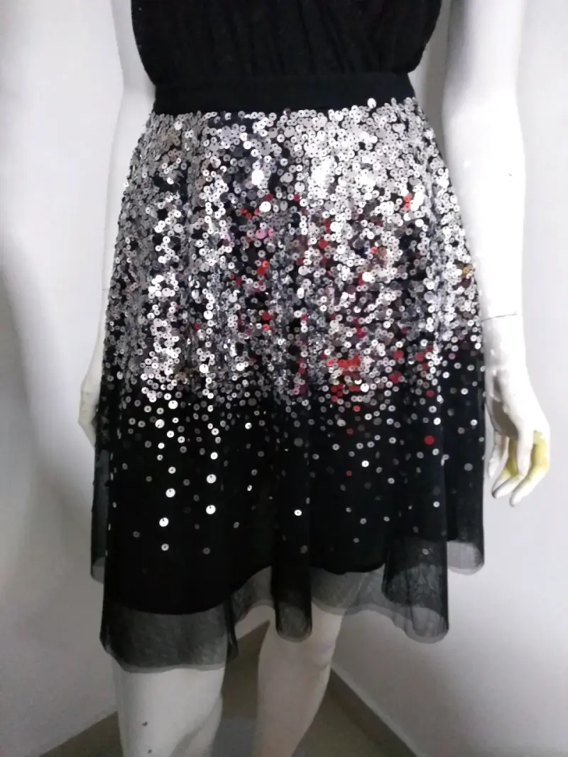 Vestido de lentejuelas Michael Kors negro