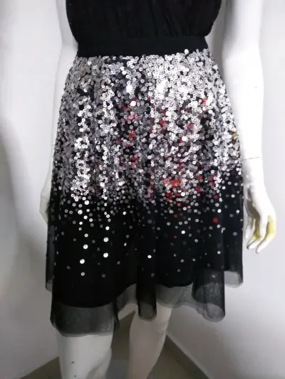 Vestido de lentejuelas Michael Kors negro - miniatura 1