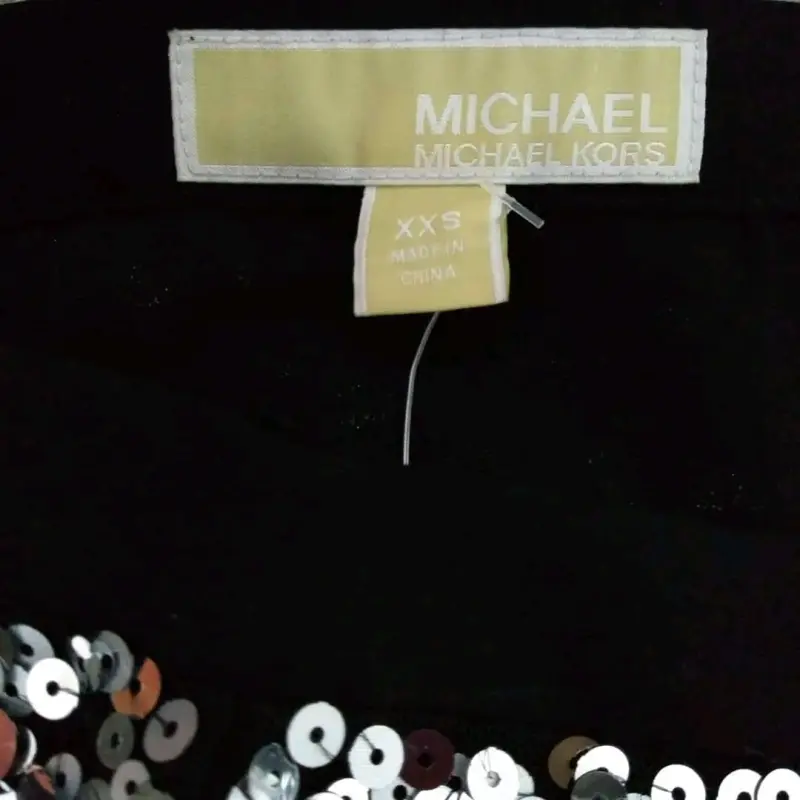 Vestido de lentejuelas Michael Kors negro - 2