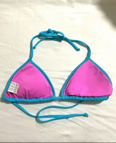 Top de bikini azul con diseño calado - miniatura 2