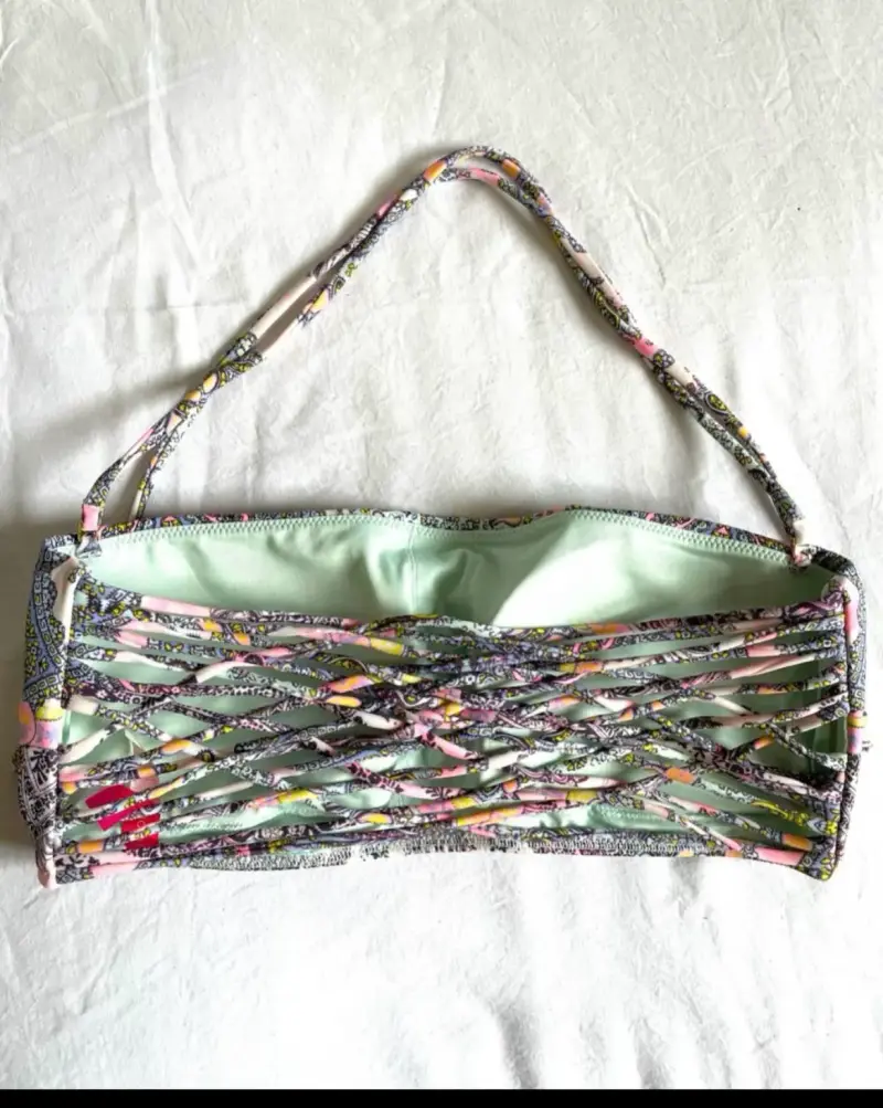 Traje baño bandeau estampado multicolor para mujer - 2