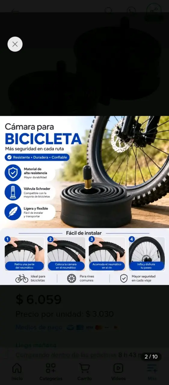 Cámara de Aire para Bicicleta 29'' Toolmak - 5