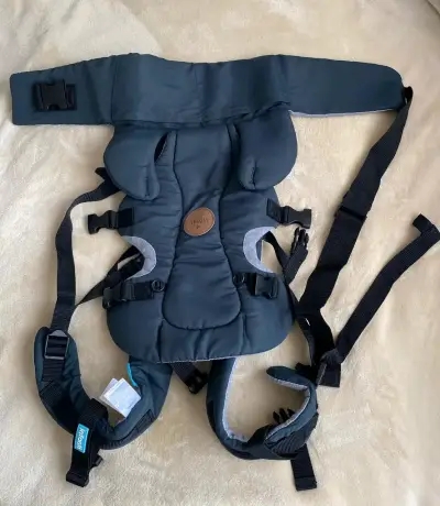 Dos portabebés ergonómicos Infanti azul oscuro - miniatura 1