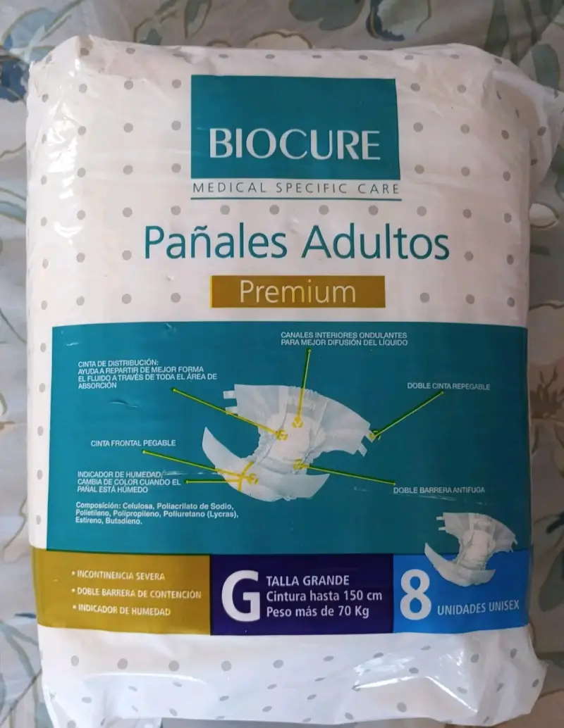 Pañales adultos Biocure Premium talla G