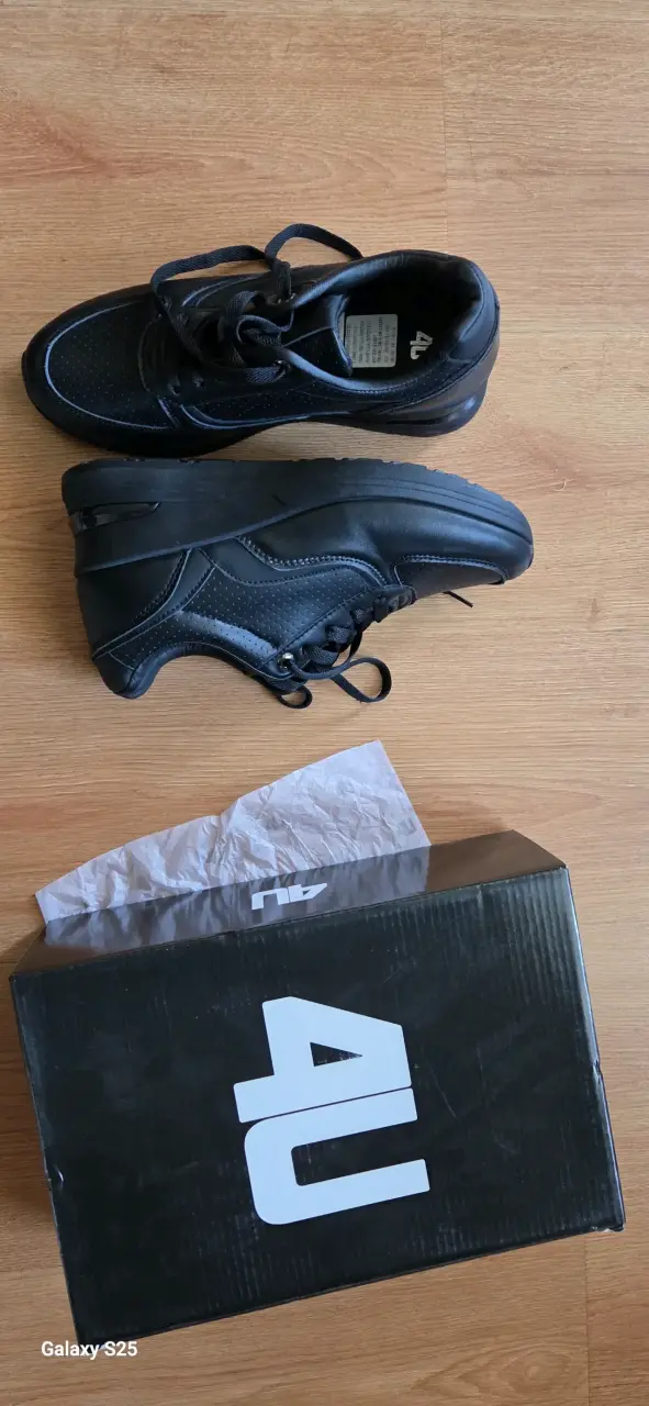 Zapatillas negras 4U con plataforma - 2
