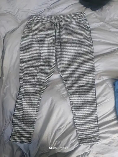 Pantalones jogger de cuadros para mujer - miniatura 1